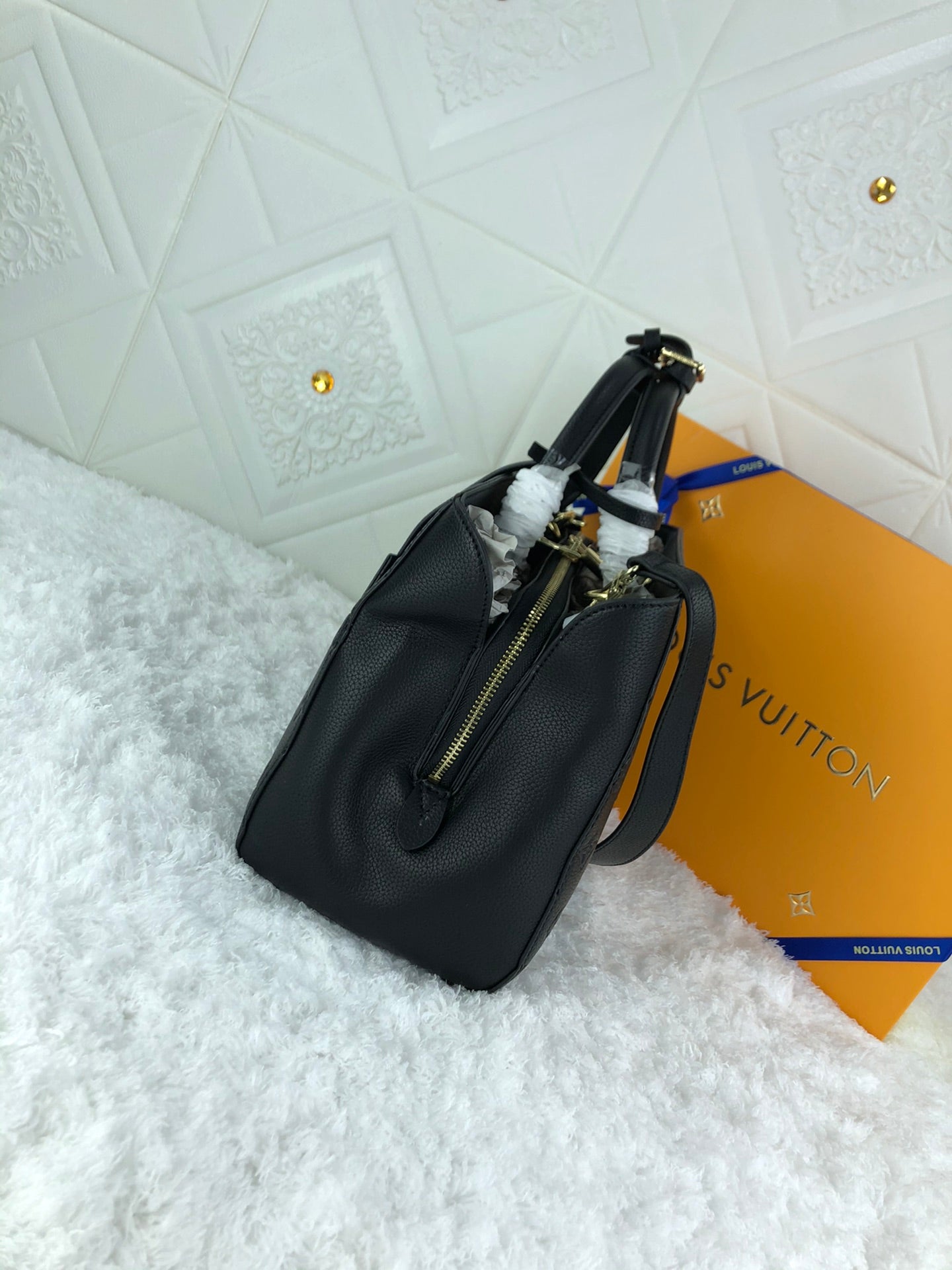 Louis Vuitton Montaigne Bb Empreinte Noir Black 33Cm