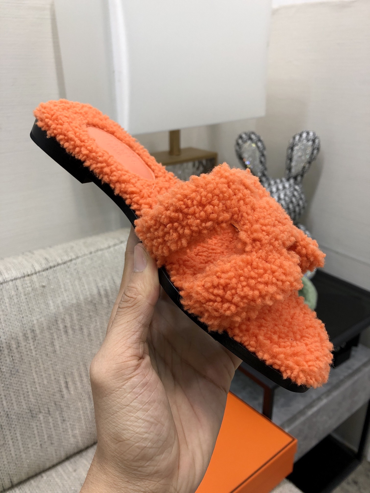 HERMES ORANGE ORAN SANDAL FOR WOMEN