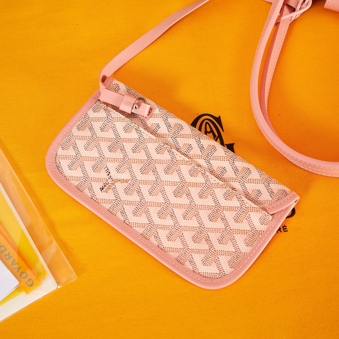 Goyard Saint Louis Pm 34Cm Pink Canvas Chevroches Calfskin