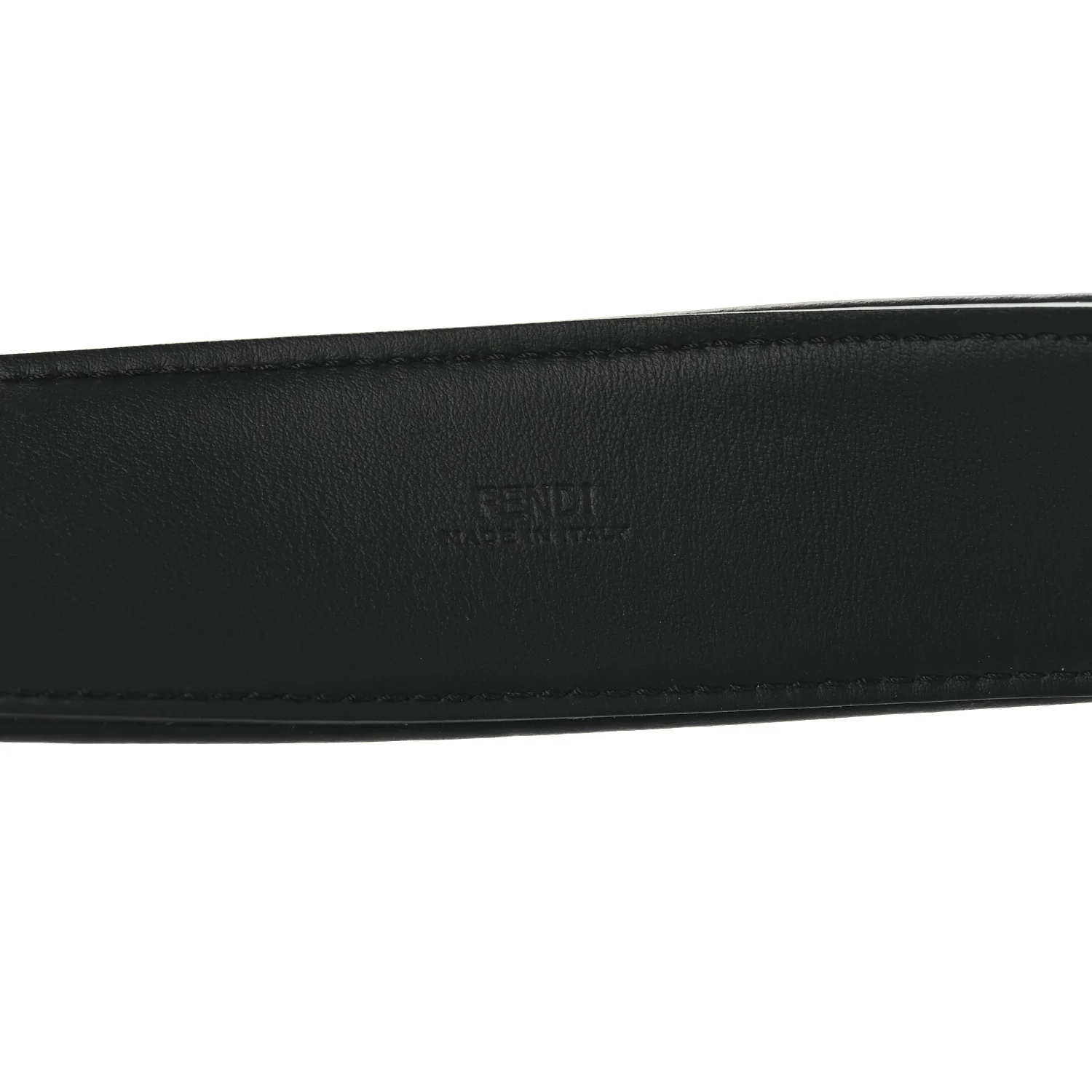 Glazed Fabric Vitello Century FF 1974 Belt 85 34 Rosso Black