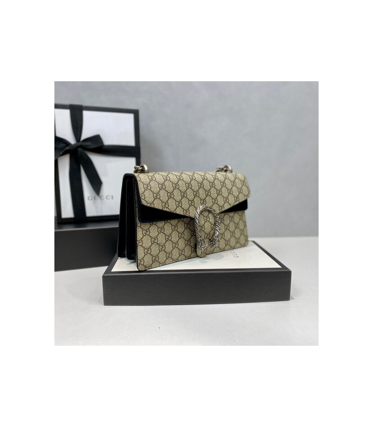 Gucci Dionysus Small GG Shoulder Bag Black