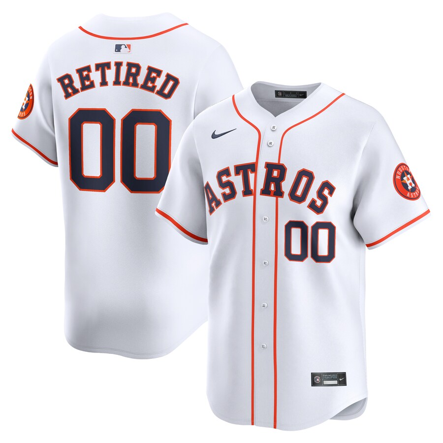 Houston Astros Home Limited Pick-A-Player Retired Roster Jersey White