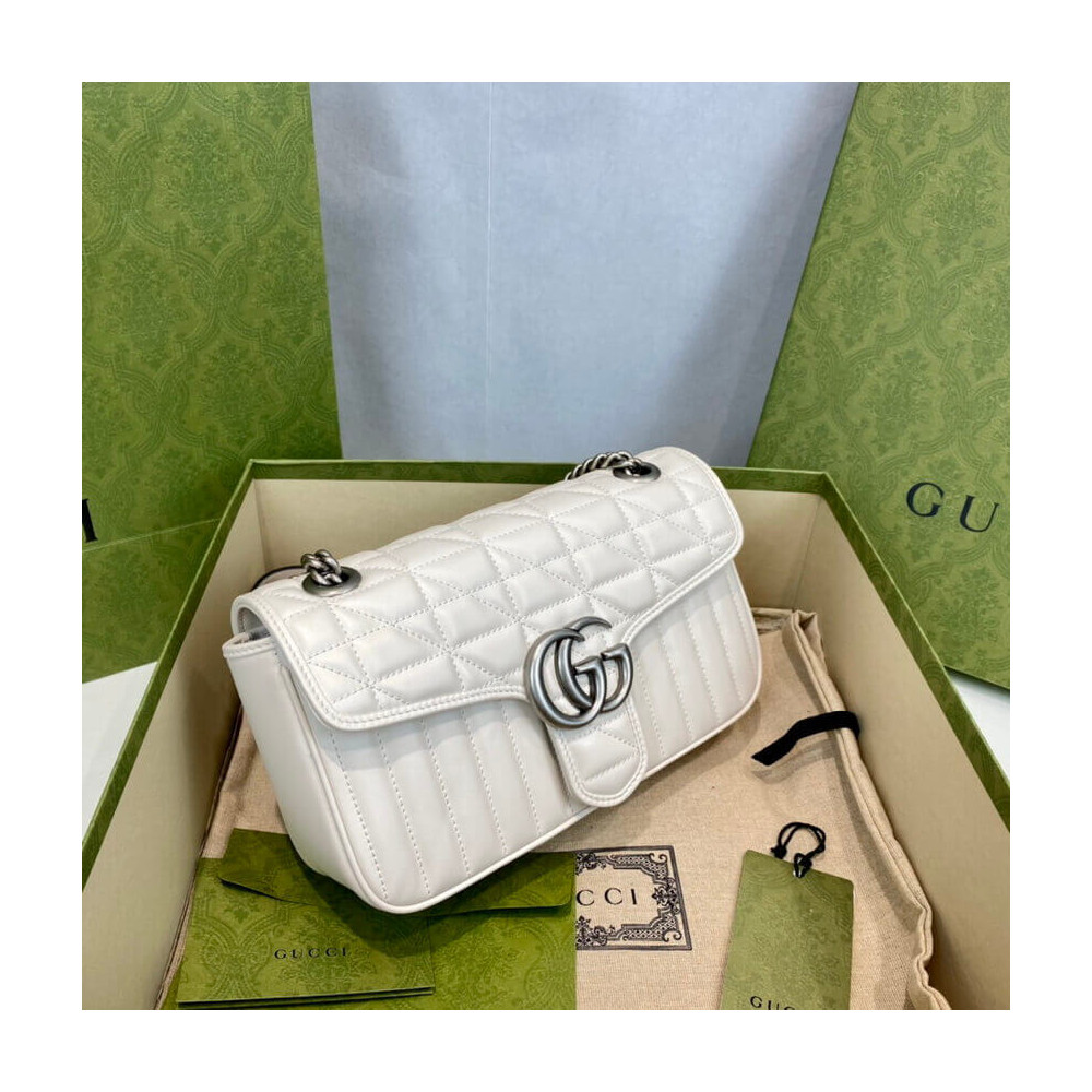 Gucci GG Marmont Small Shoulder Bag White