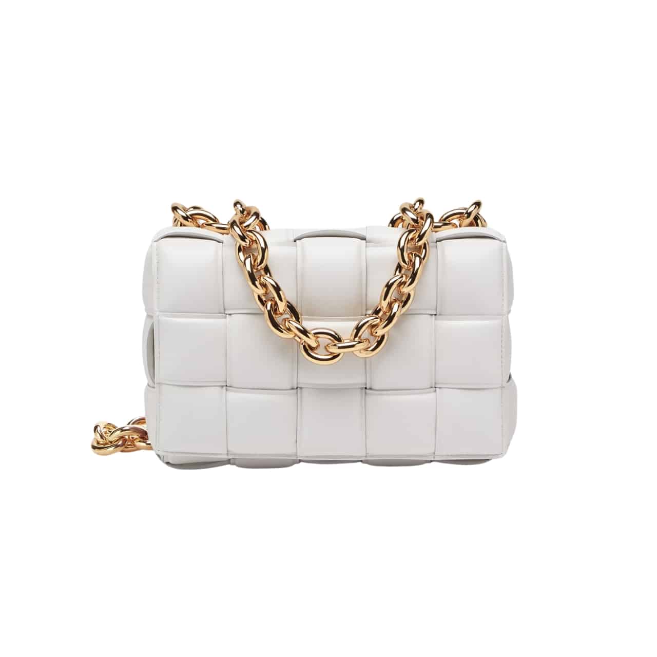 Bottega Veneta Chain Bag In White 26Cm