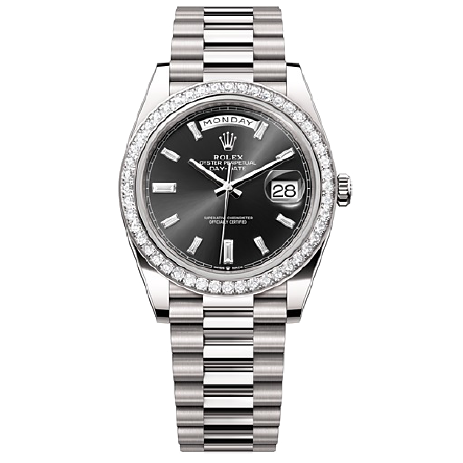Rolex DAY-DATE Oyster, 40 mm, white gold and diamonds M228349RBR-0003