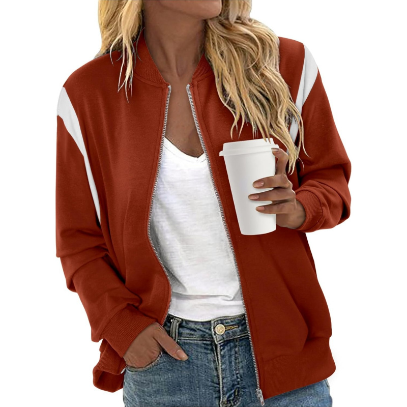 Women's Zip Up Jacket Casual Long Sleeve