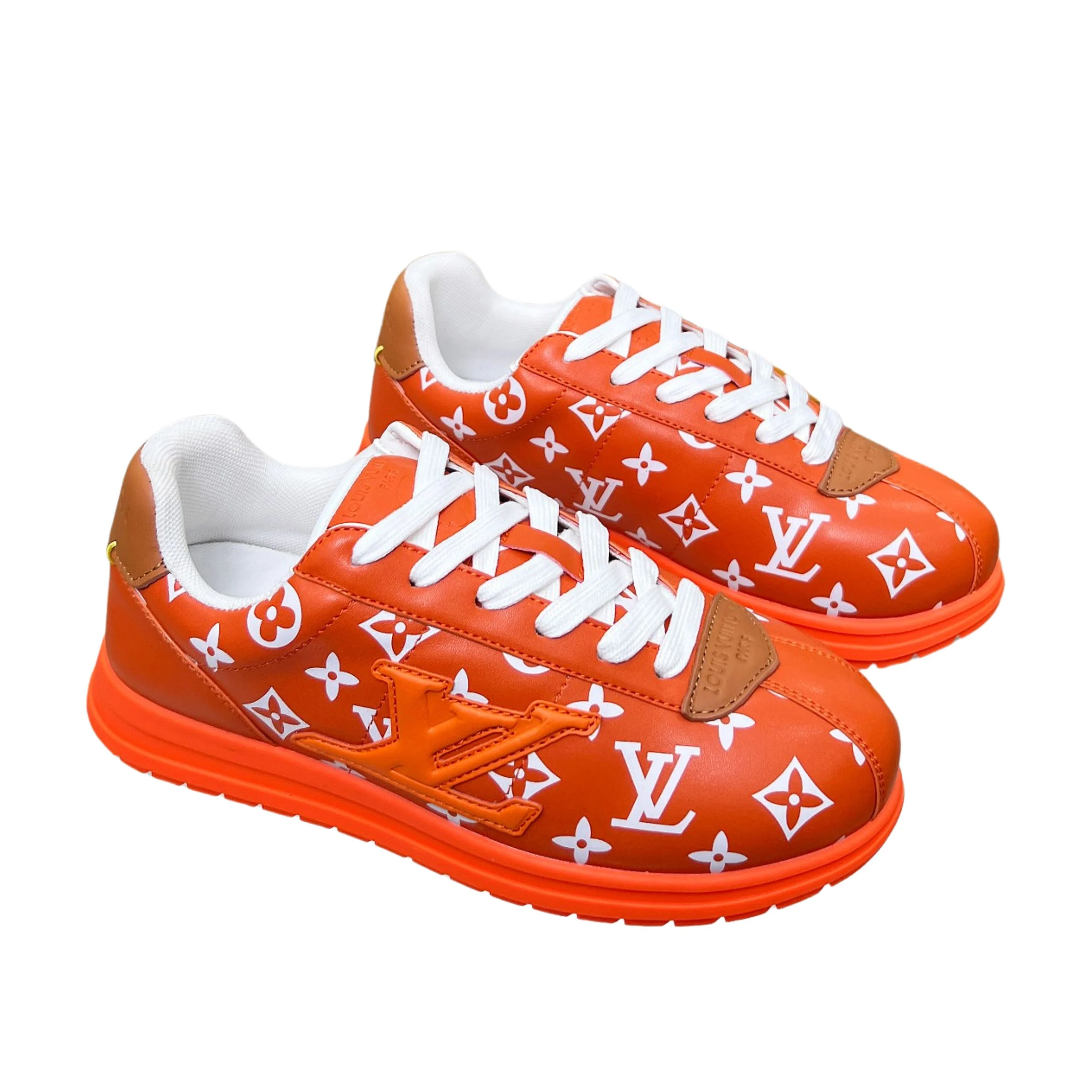 Louis Vuitton LV Trainer Sneaker Orange Monogram – Leather – Women’s Shoes