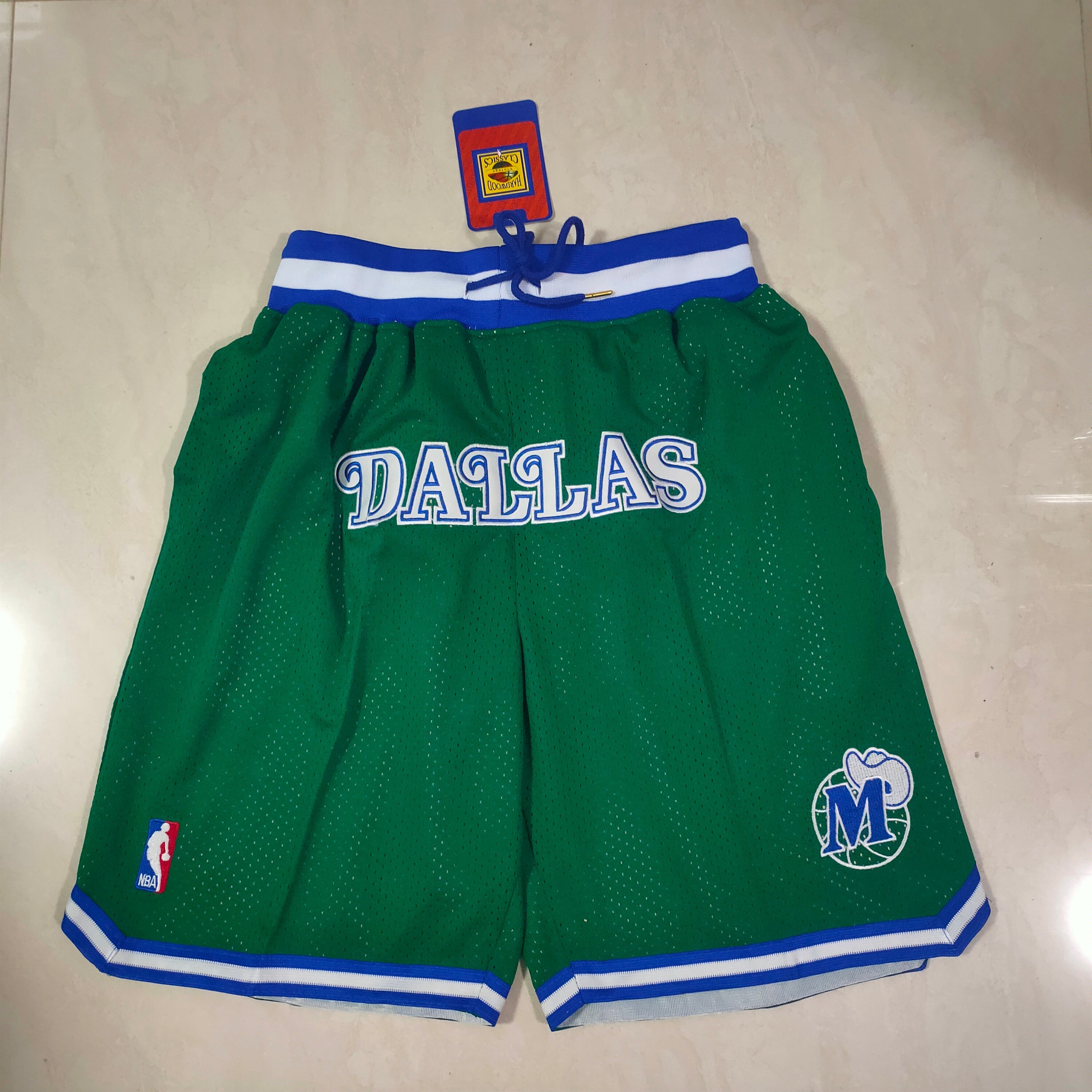Dallas Mavericks Green Juston Retro Shorts