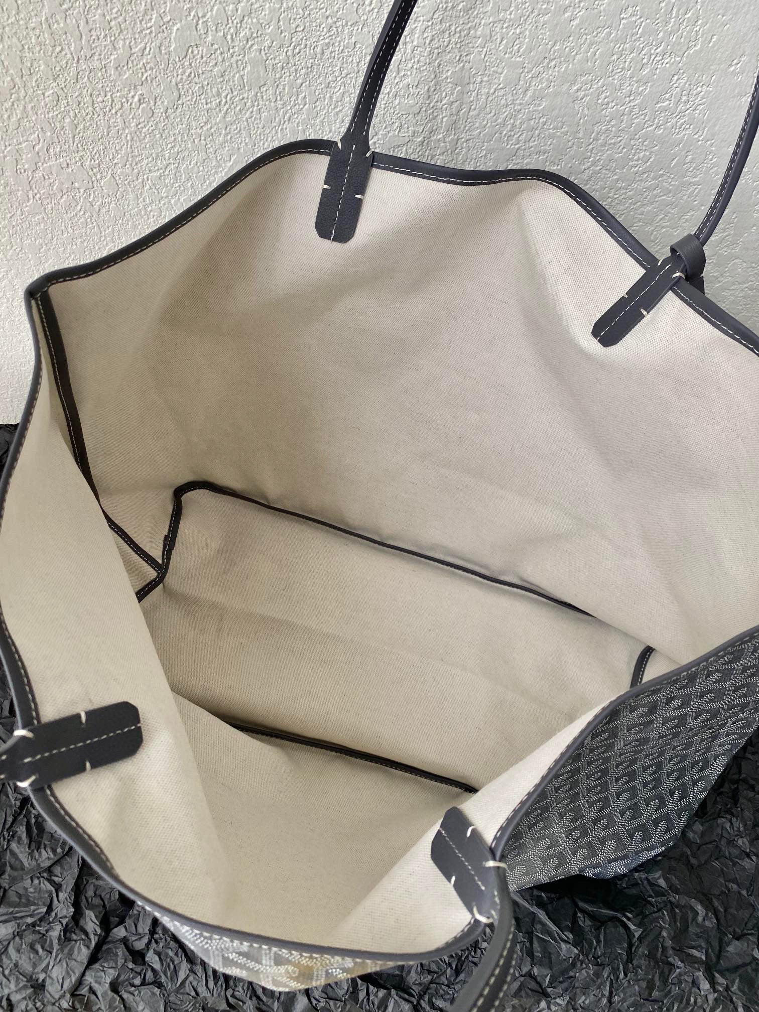 Goyard Saint Louis Gm 40Cm Grey Canvas