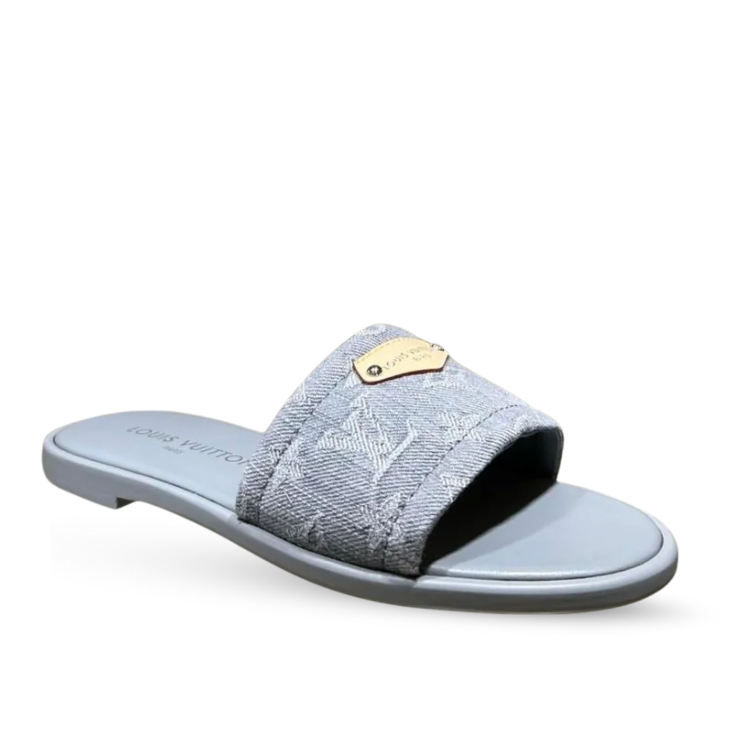 Louis Vuitton Lily Flat Mule Gray 1Agxaa