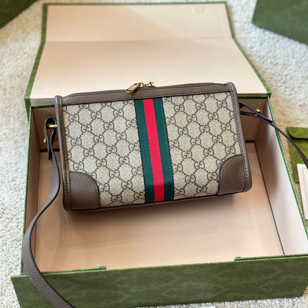 Gucci Ophidia Gg Messenger Bag Beige Ebony 25Cm 752581 96Iwt 8745