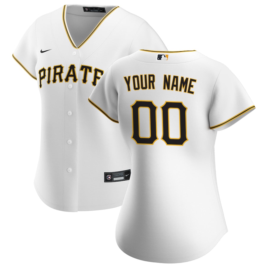 Pittsburgh Pirates Women's Home Custom Jersey White