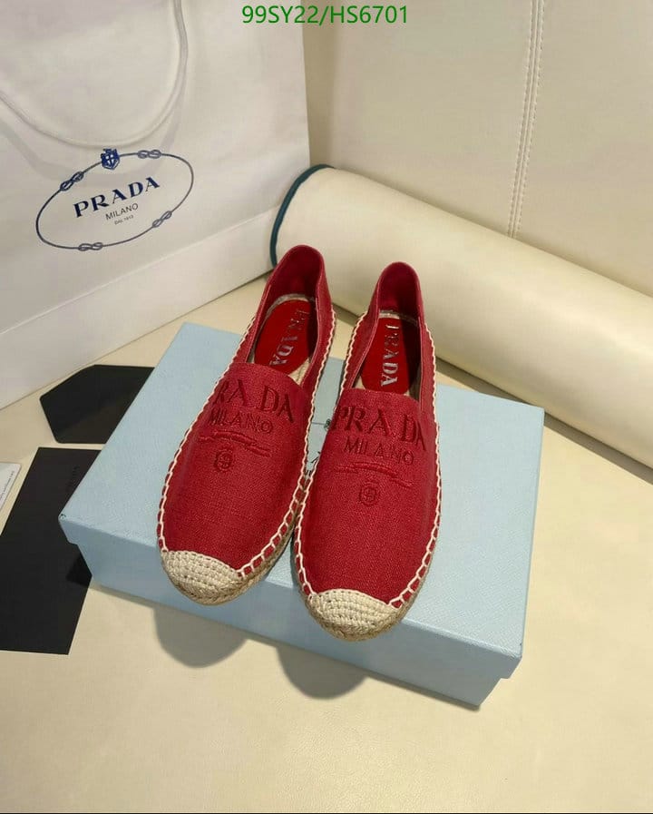 Prada Linen Espadrilles Red