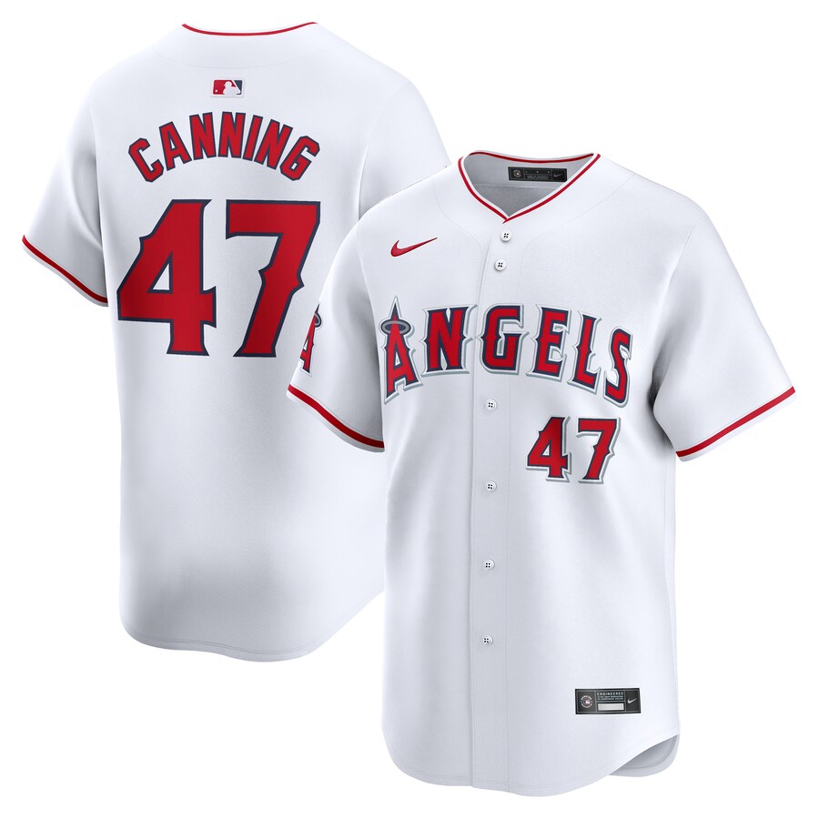 Griffin Canning Los Angeles Angels Home Limited Player Jersey White