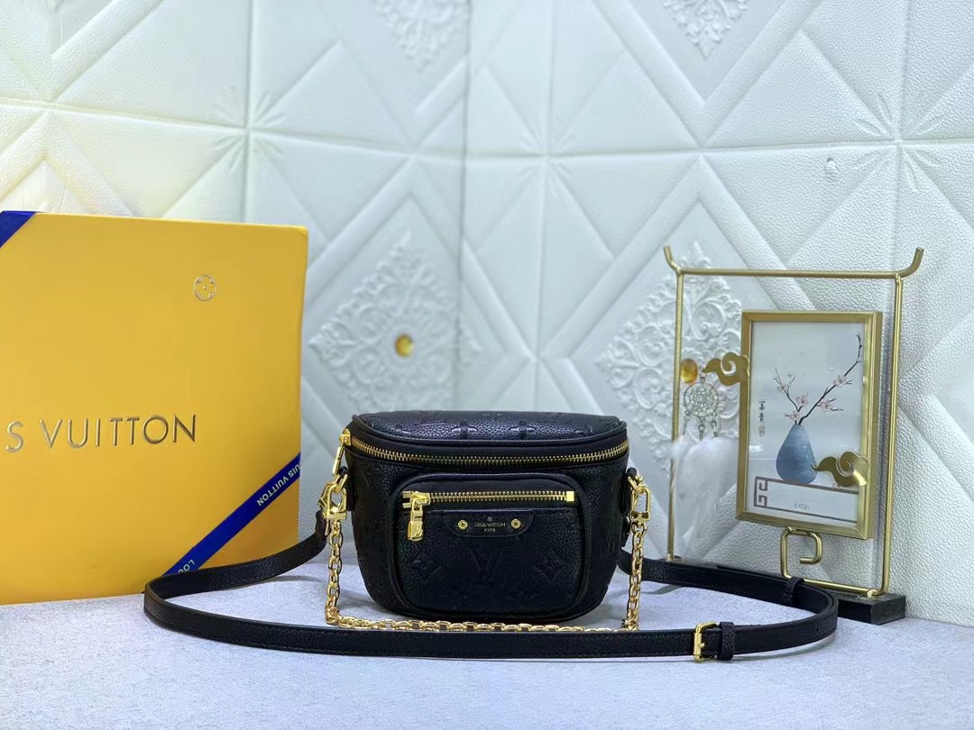 Louis Vuitton Mini Bumbag Black Monogram Empreinte 17Cm M46917
