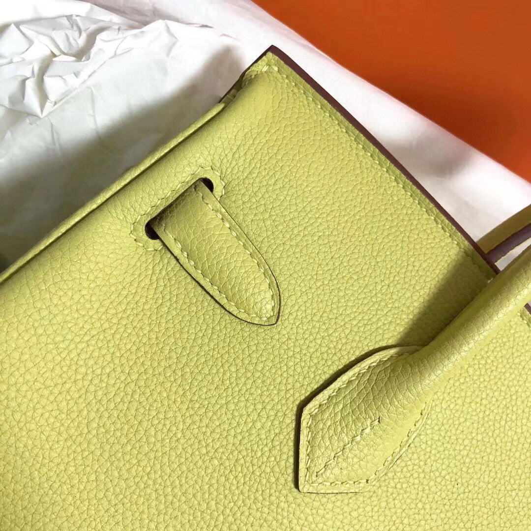 Hermes Birkin 25Cm Yellow Togo Leather Gold Hardware