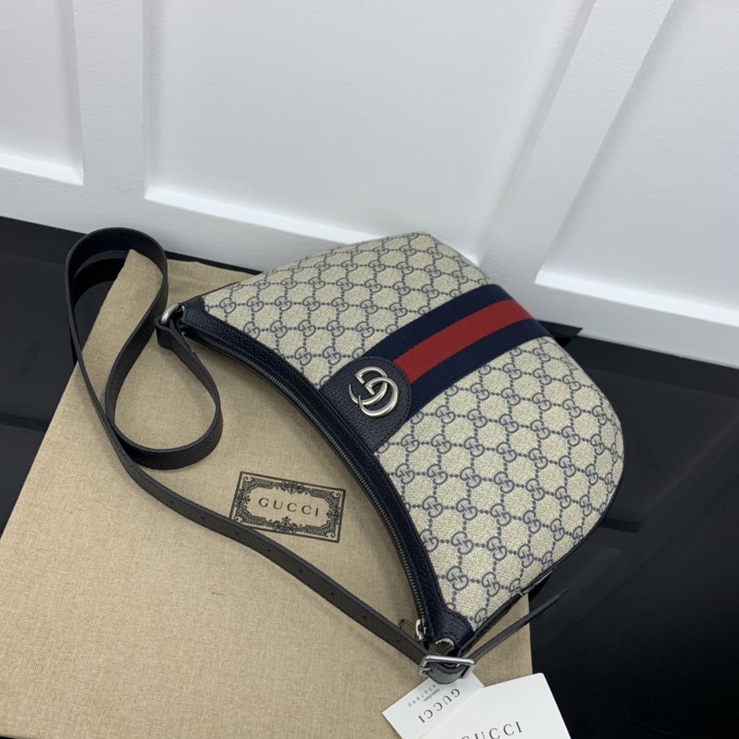 Gucci Ophidia Small Shoulder Navy Blue Bag 598125 2Zgmn 4076