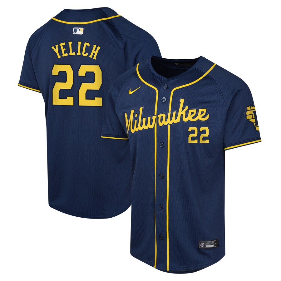 Christian Yelich Milwaukee Brewers Youth Alternate Limited Player Jersey  Navy