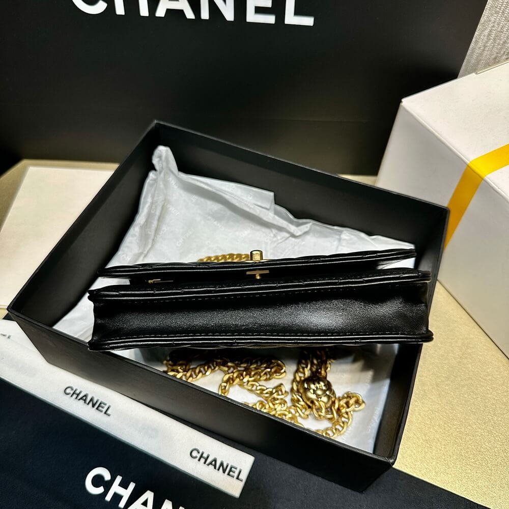 Chanel Camellia Crush Wallet On Chain Lambskin 19.2cm
