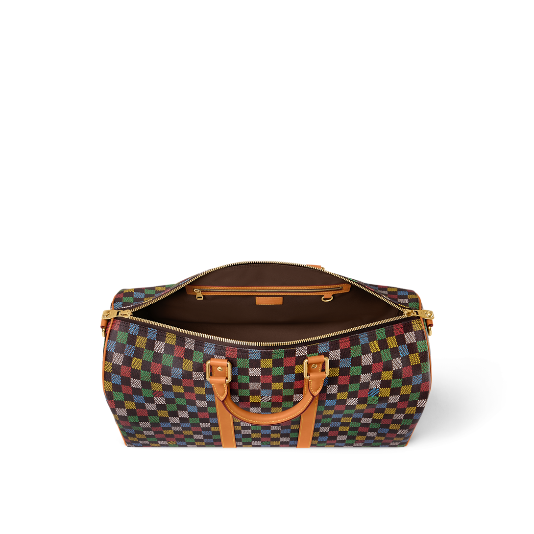Louis Vuitton Keepall Bandoulière 50 Damier Ebene Canvas – Men Bags 50cm N00170