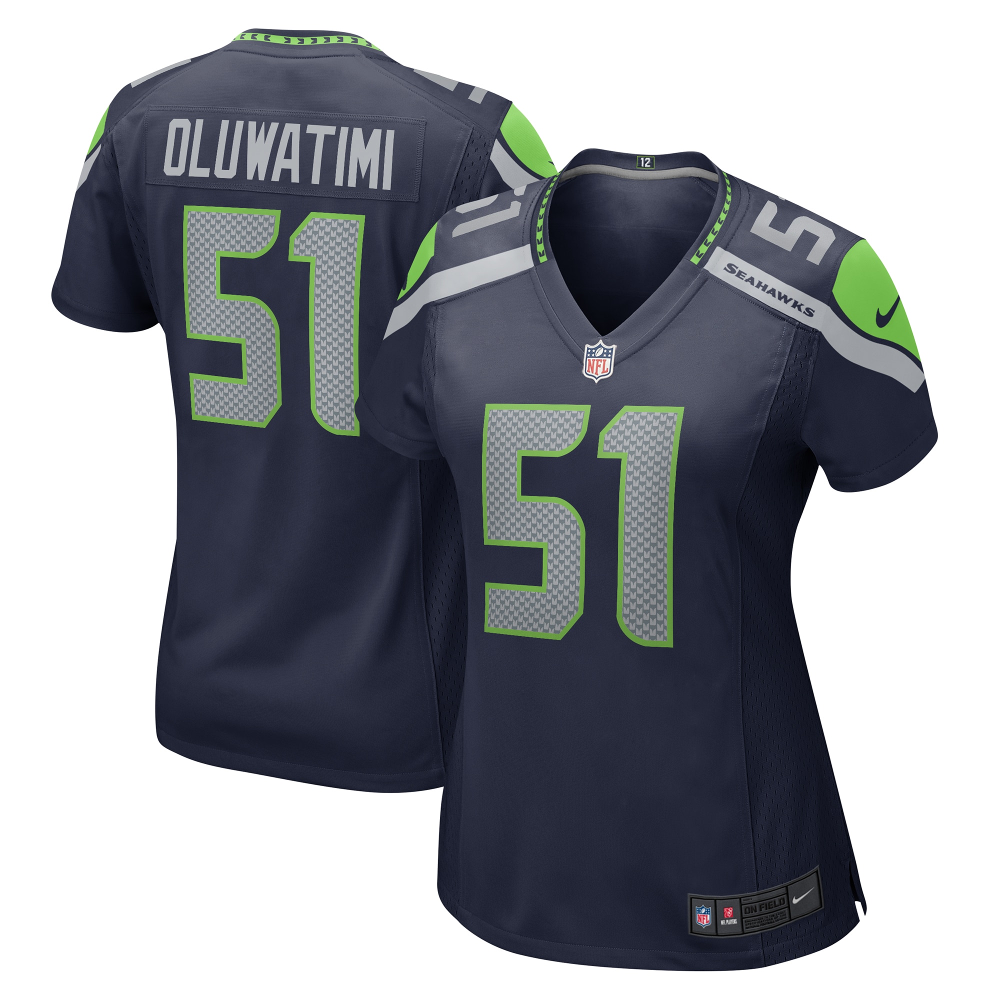 Olusegun Oluwatimi Seattle Seahawks Nike Women's  Game Jersey - College Navy