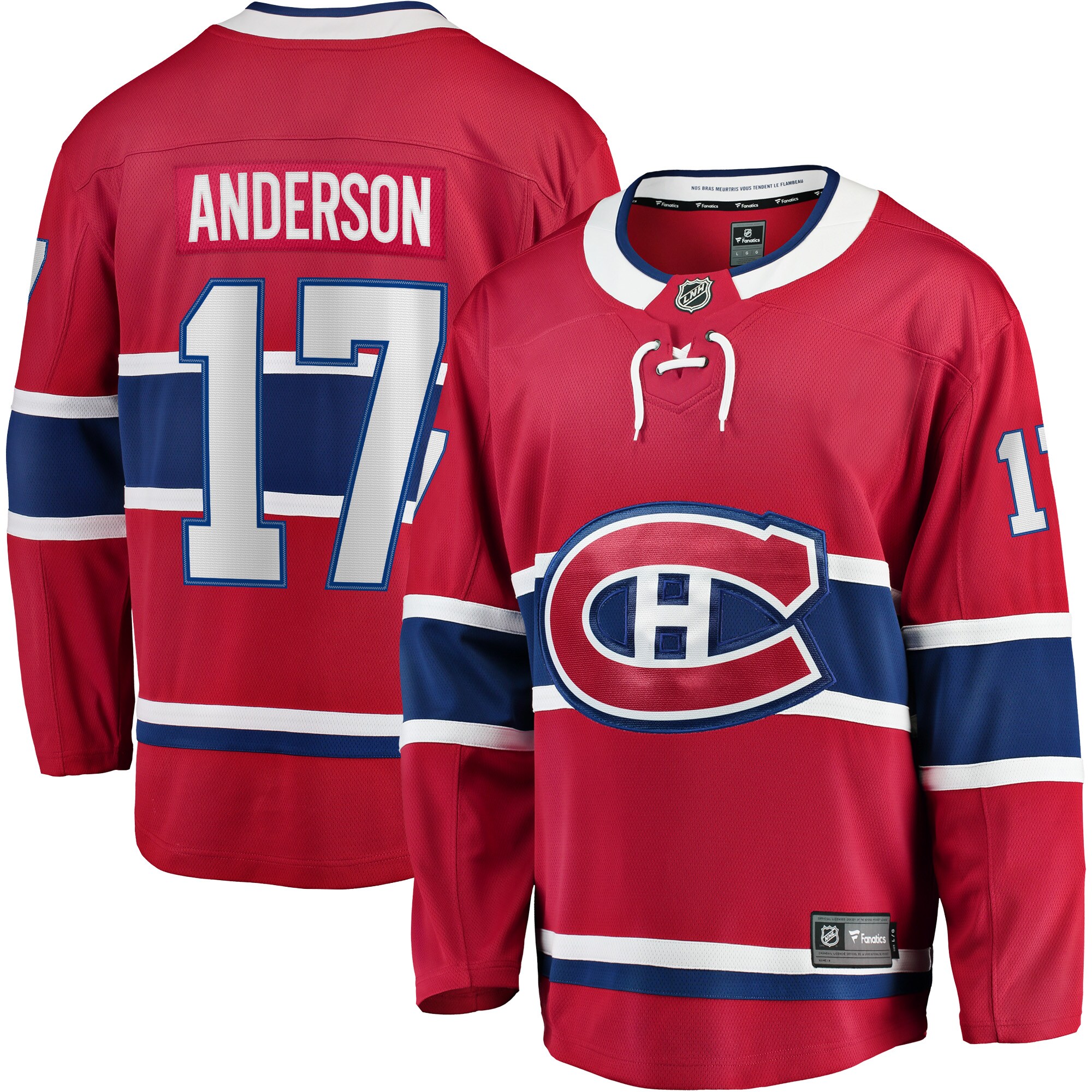 Josh Anderson Montreal Canadiens Fanatics Breakaway Player Jersey – Red