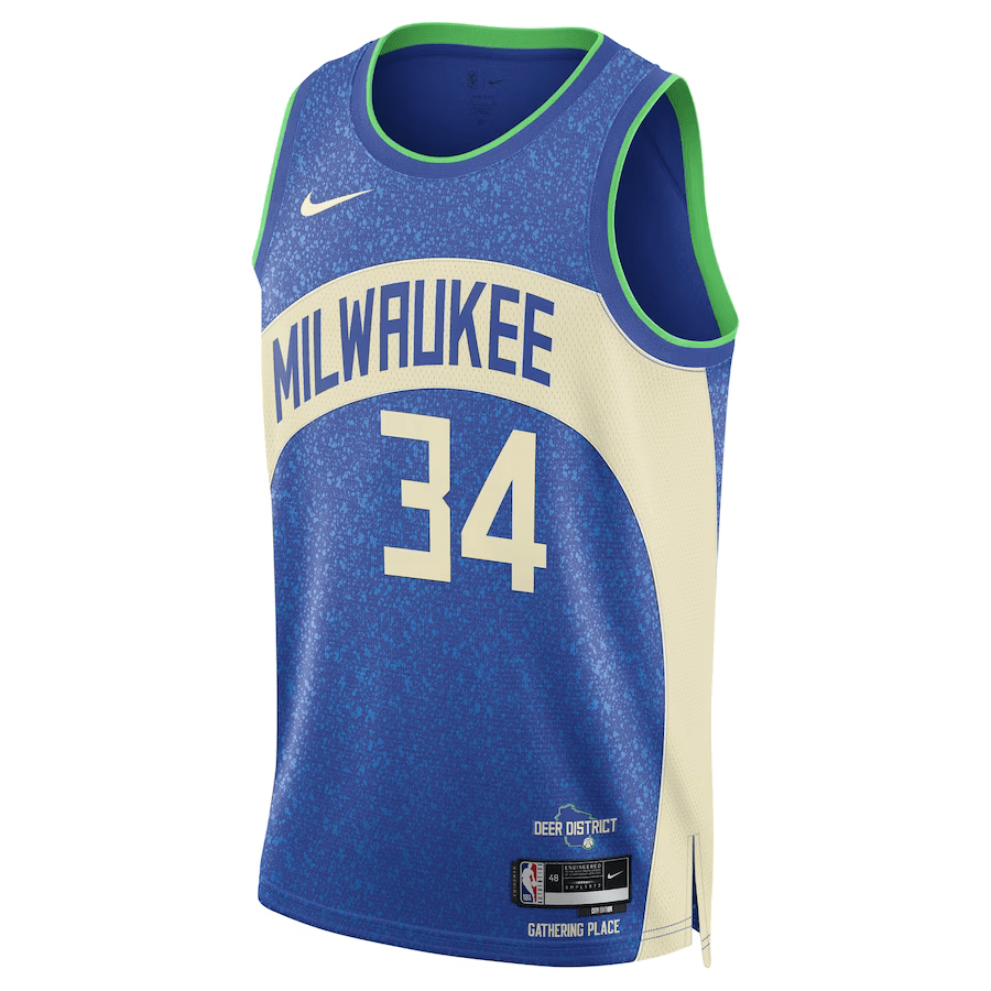 Giannis Antetokounmpo Milwaukee Bucks2023-2024 season Jersey