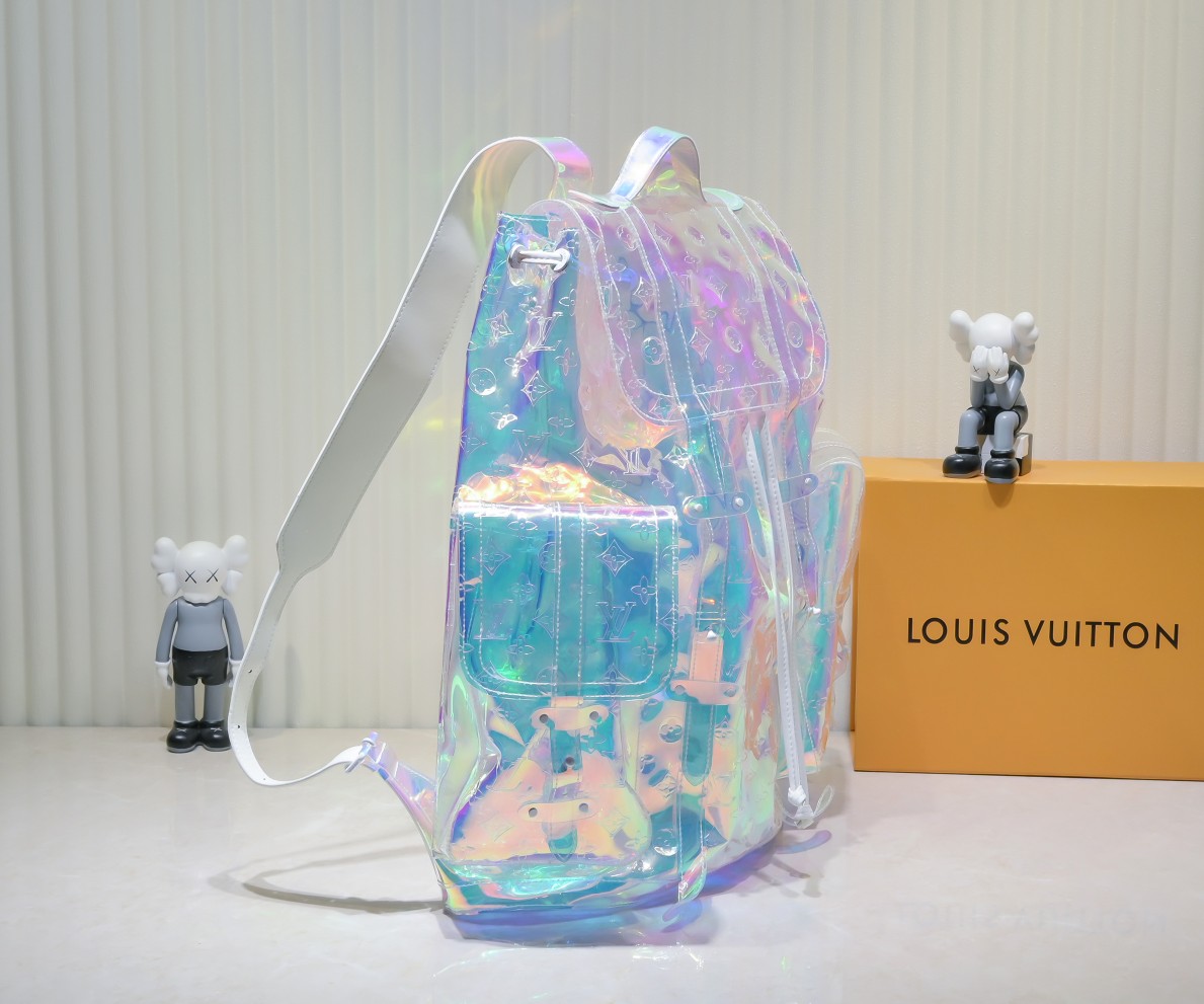Louis Vuitton X Virgil Abloh Pvc Prism Christopher Backpack Honogram 49Cm M53286
