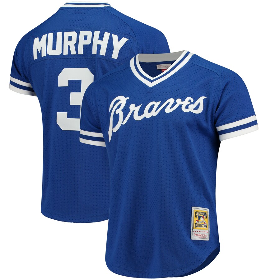 Dale Murphy Atlanta Braves Mitchell&Ness Cooperstown Mesh Batting Practice Jersey Royal