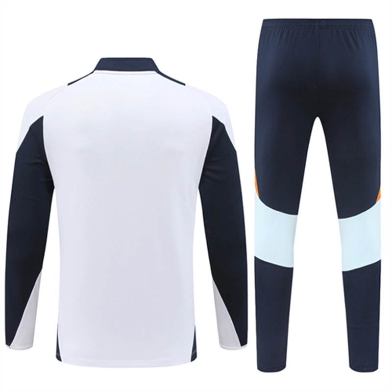 2024-25 Real Madrid White Long Sleeve Training Suit