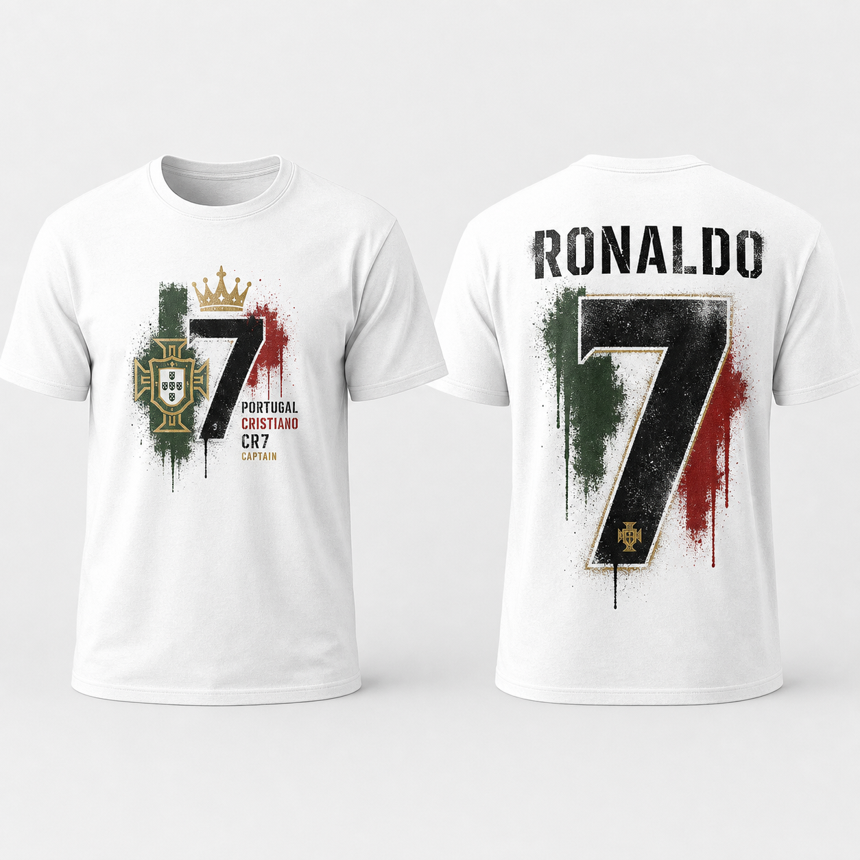 Cristiano Ronaldo Number Pure Cotton T-Shirt – Limited-Time Offer