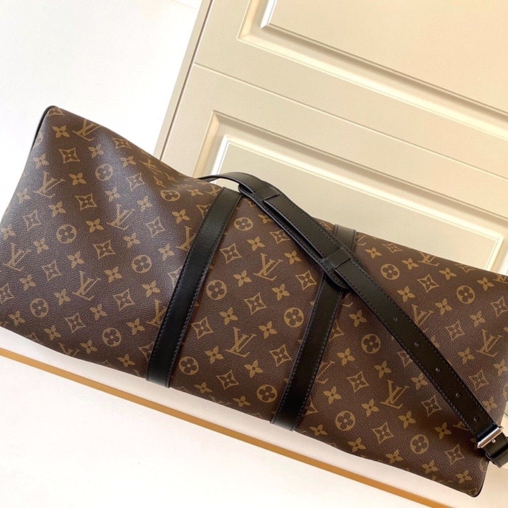 Louis Vuitton Keepall Bandoulière 55 Monogram Macassar 55cm M56714