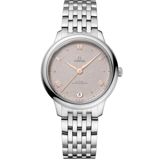 Omega De Ville Prestige 34mm Grey Dial Stainless Steel Bracelet 434.10.34.20.02.002