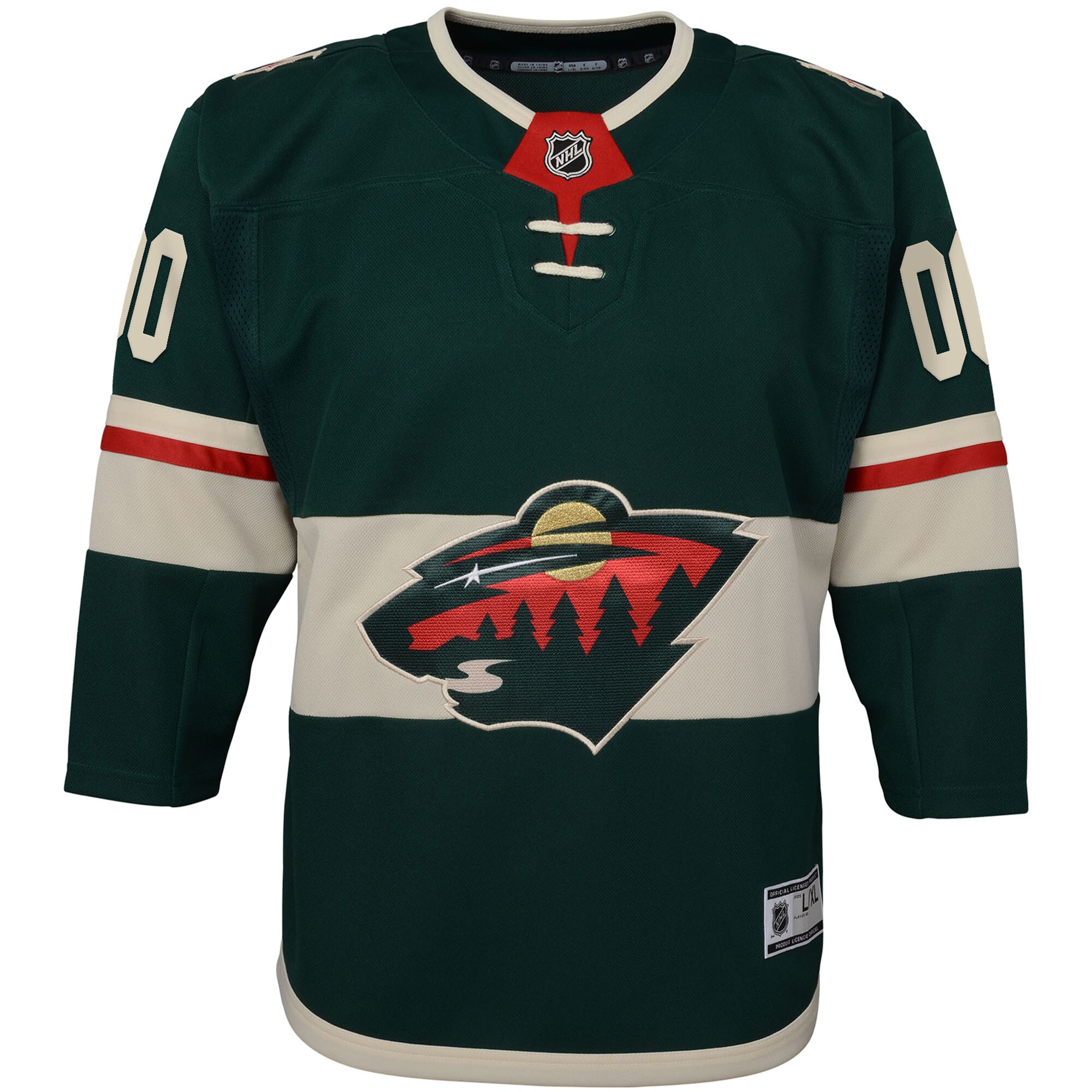 Minnesota Wild Youth Home Premier Custom Jersey – Green