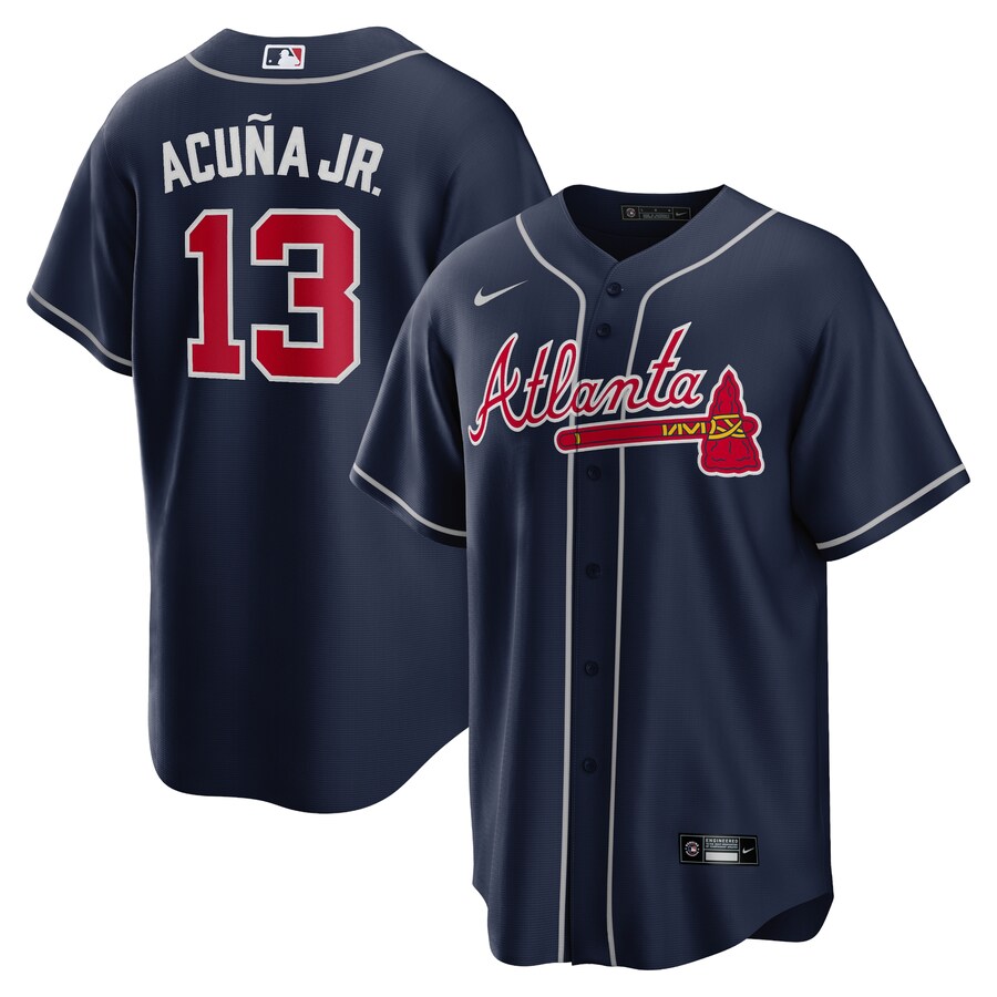 Ronald Acuna Jr. Atlanta Braves Alternate Player Name Jersey Navy