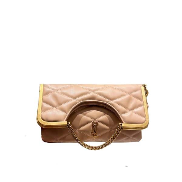 Saint Laurent The 87 Bag Quilted Beige 25Cm