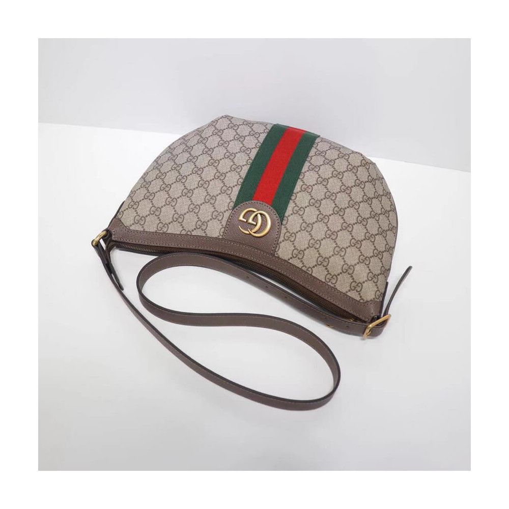 Gucci Ophidia GG Small Shoulder Bag Brown