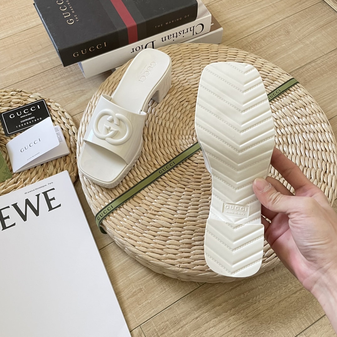 Gucci Women Slide Sandal White