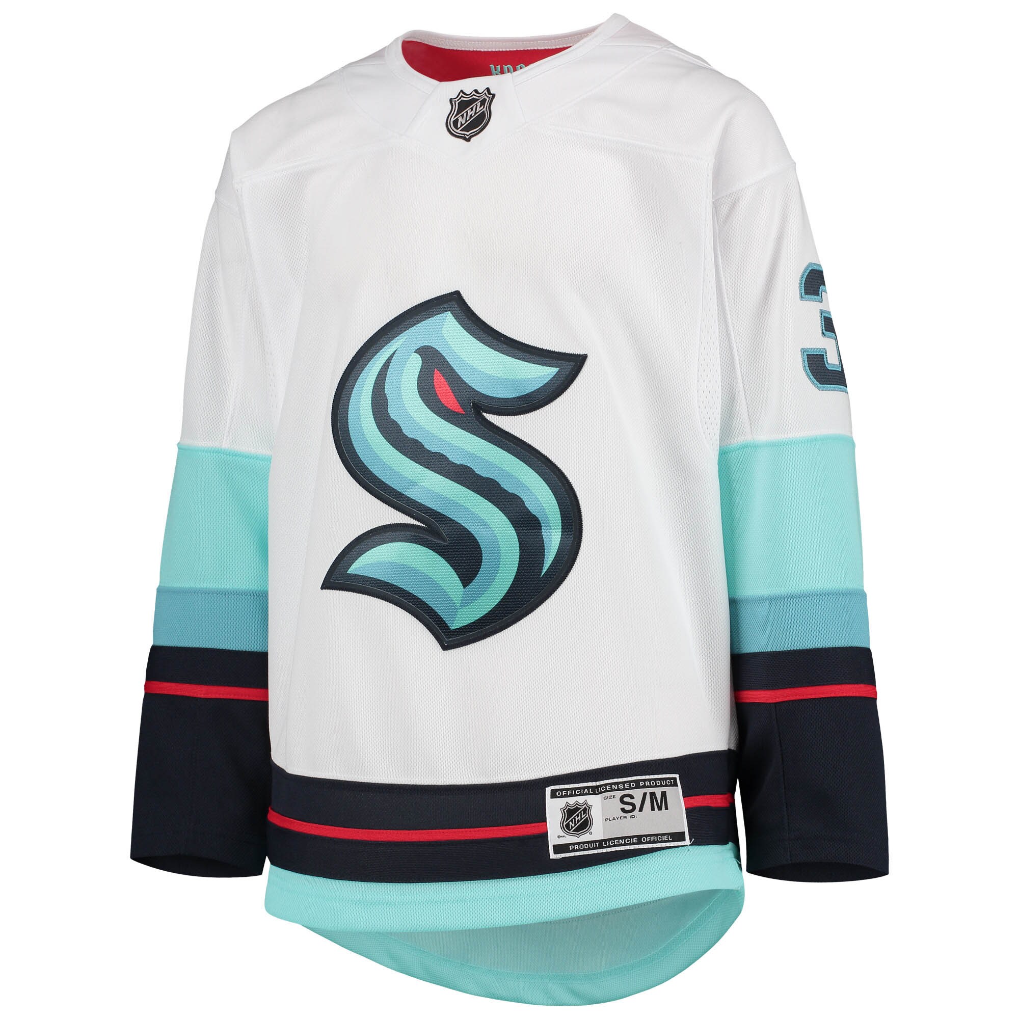 Philipp Grubauer Seattle Kraken Youth Away Premier Player Jersey – White