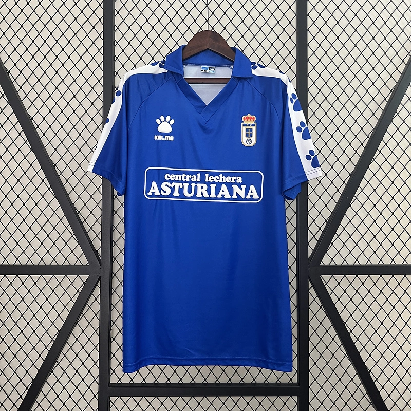 Retro 1990-91 Real Oviedo Home Football jersey retro