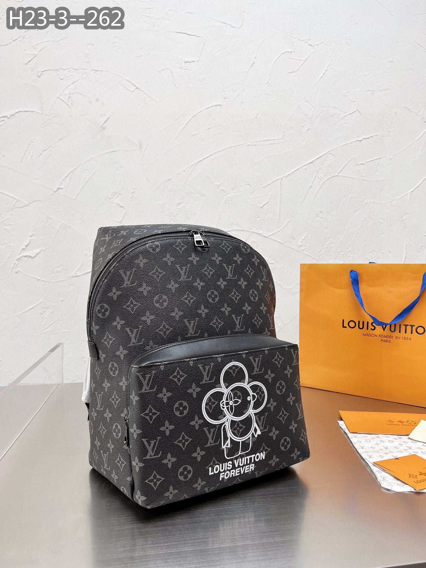 Louis Vuitton Apollo Backpack Monogram Vivienne Eclipse Black 37Cm