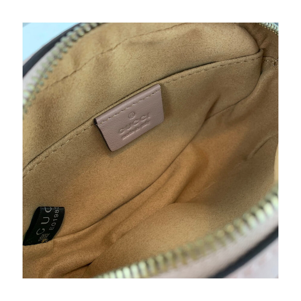 Gucci GG Marmont Matelasse Leather Belt Bag Nude Pink