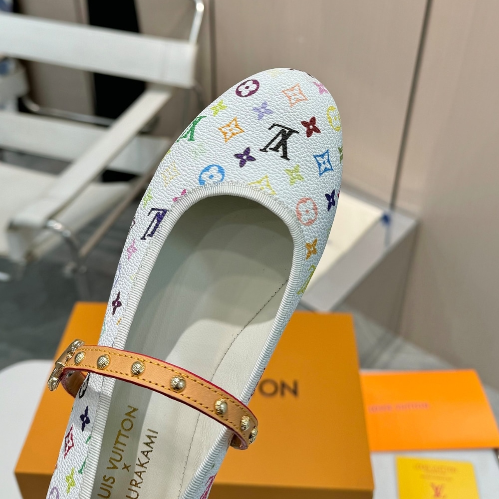 Louis Vuitton X Takashi Murakami Romy Flat Ballerina White 1agvfm