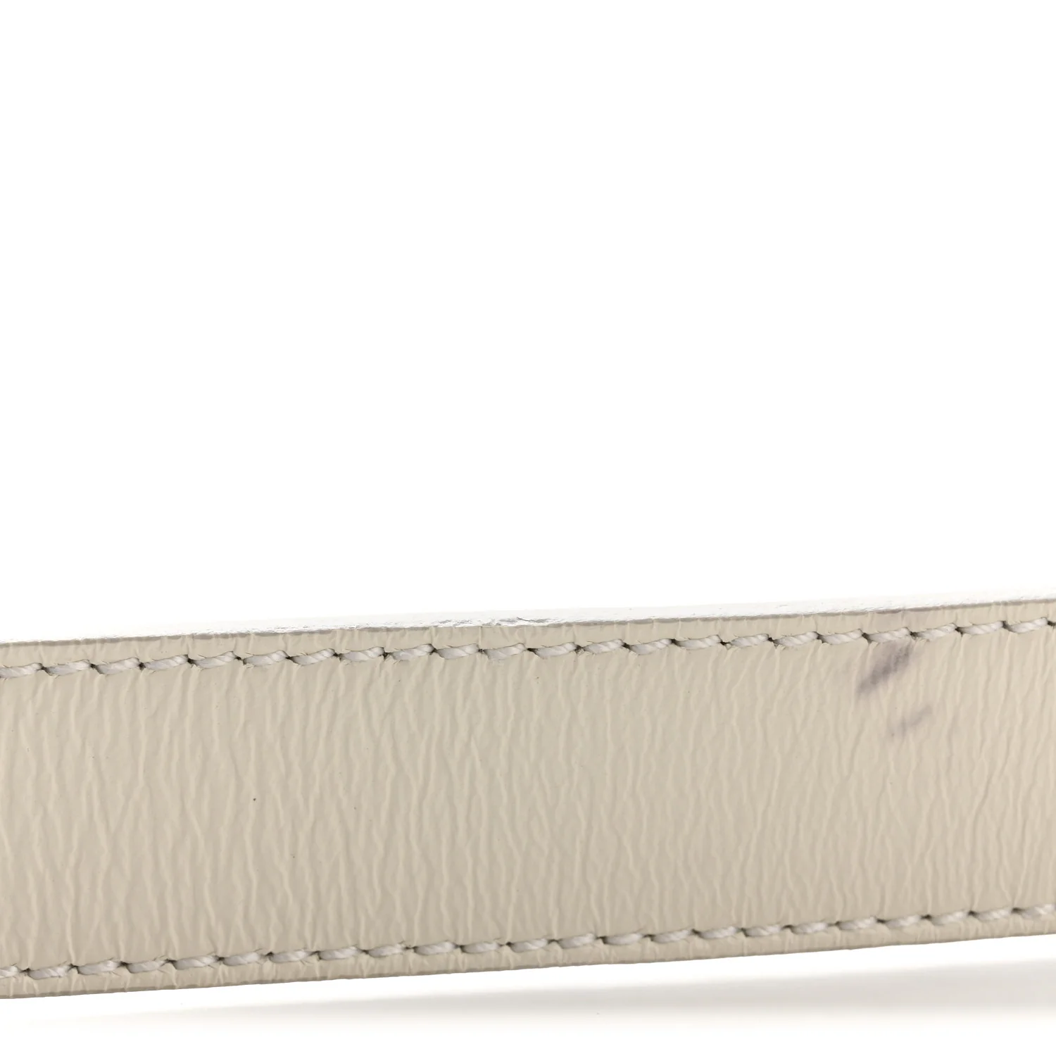Calfskin Enamel  FF Belt 85 34  White