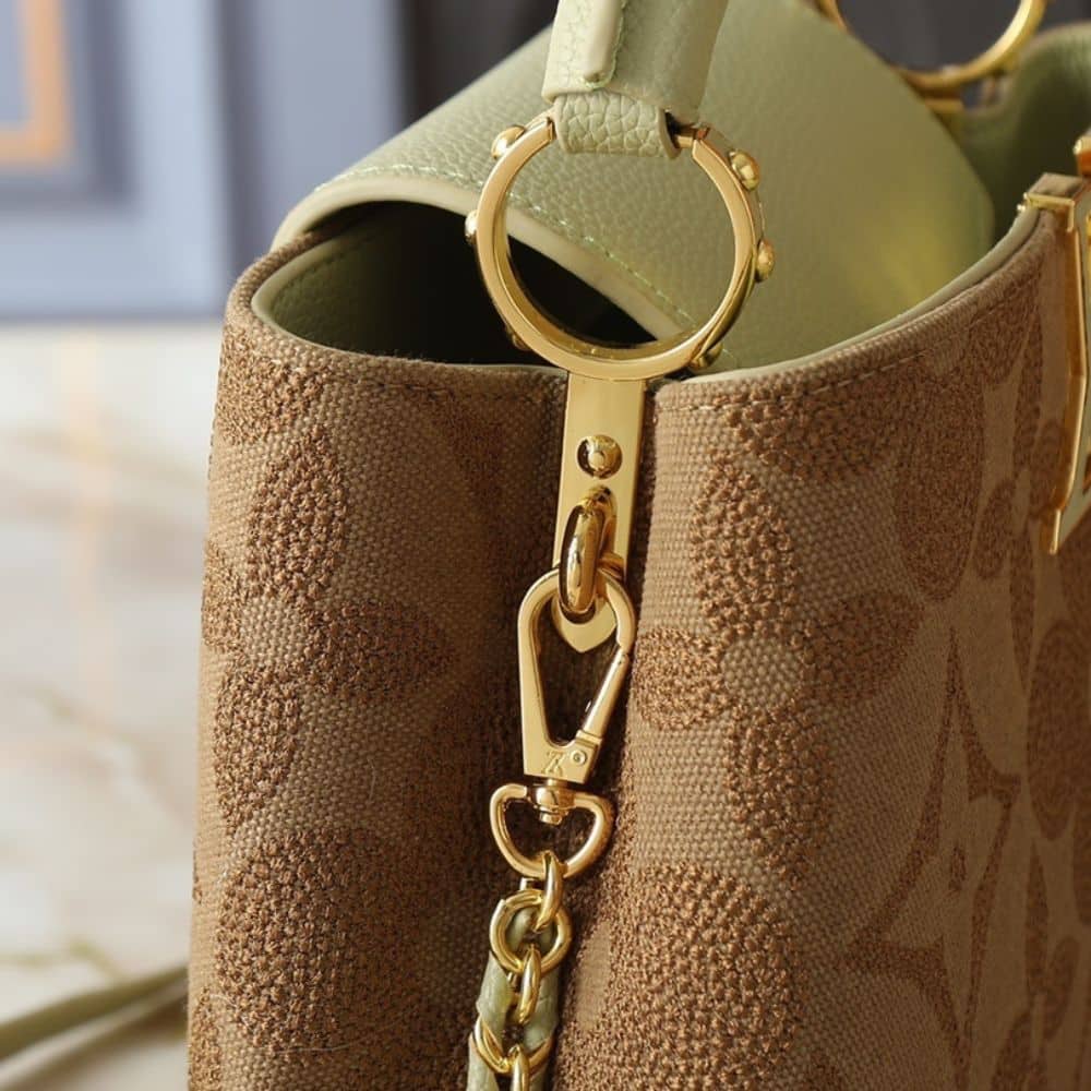 Louis Vuitton Capucines BB Green Brown 27cm