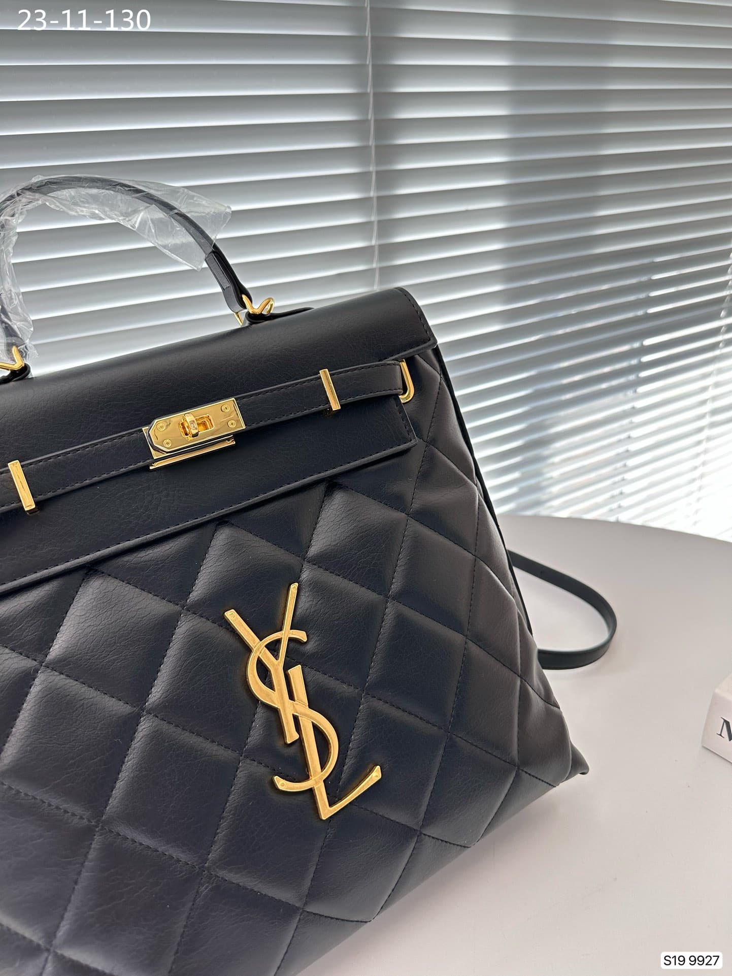 Saint Laurent Leather Backpack Black 30Cm