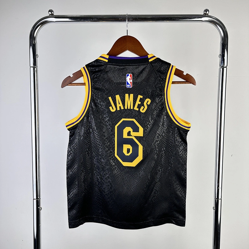 Kids 2023 NBA Lakers 6 JAMES Basketball Jersey