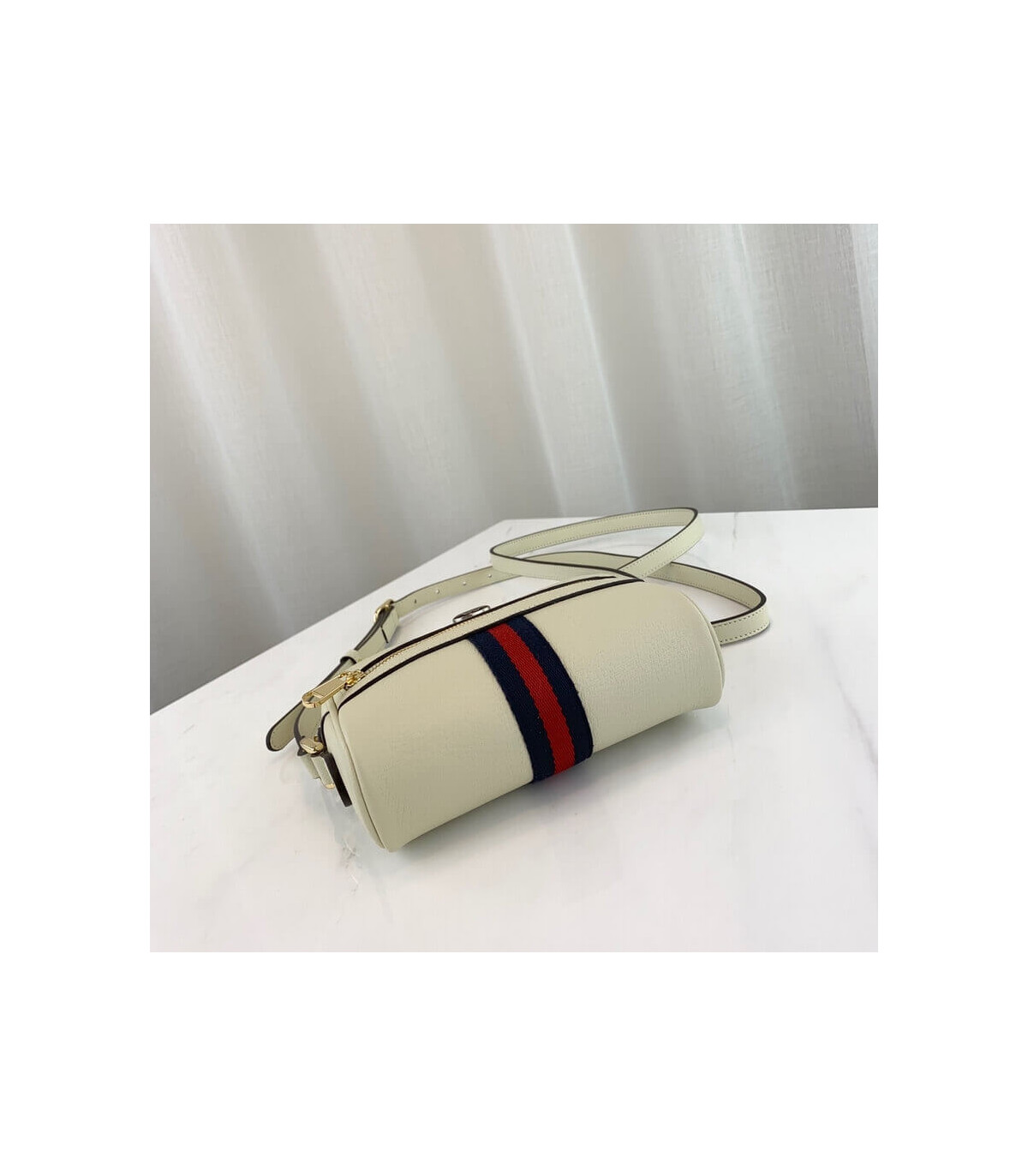 Gucci Ophidia Leather Mini Bag White