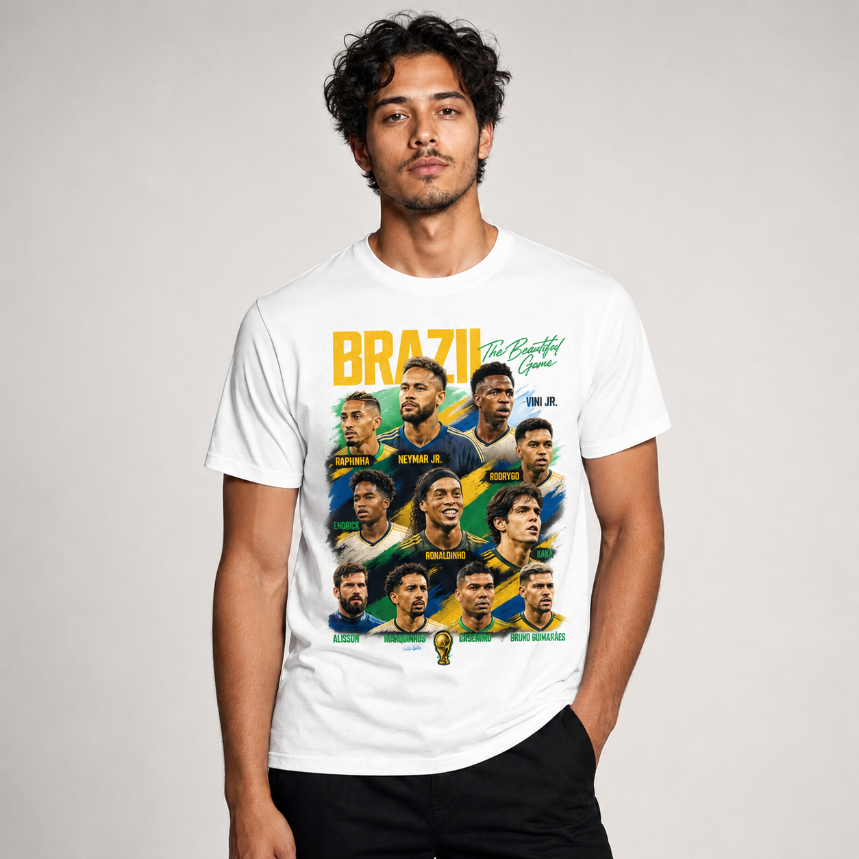 Brazilian Player Pure Cotton T-Shirt – Limited-Time Offer