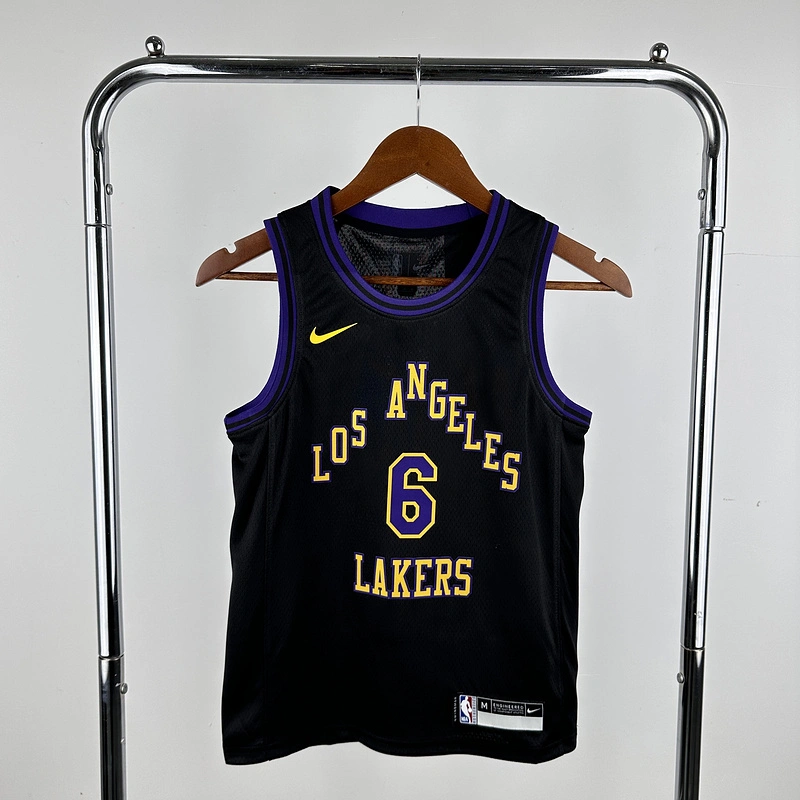 2024 NBA Lakers KIDS 6 JAMES Basketball Jersey